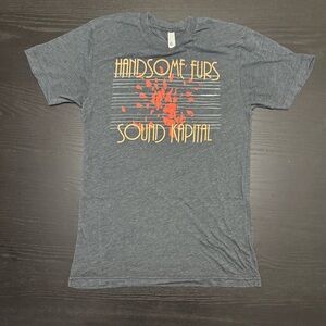 HANDSOME FURS band Tee SOUND KAPITAL American Apparel Dark Gray T-Shirt